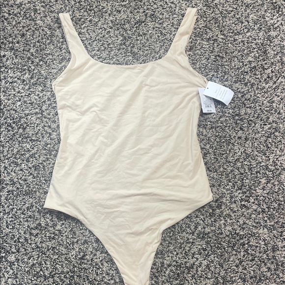 Auden Luxe Stretch Beige Thong Natural Casual Bodysuit Var Sizes | NWT - Picture 3 of 10
